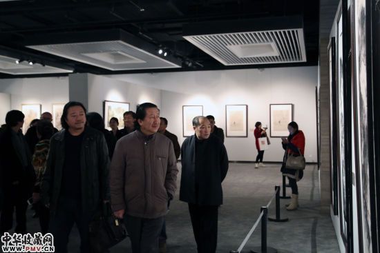 杨晓阳、纪连彬、卢禹舜等国家画院领导参观展览
