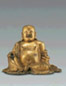 明 铜鎏金大肚弥勒佛像