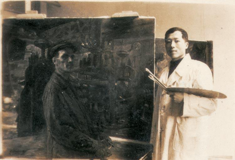杨之光临摩俄罗斯巡迥画派油画