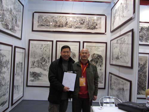 给央视国际画院院士、虎王潘延龙画像