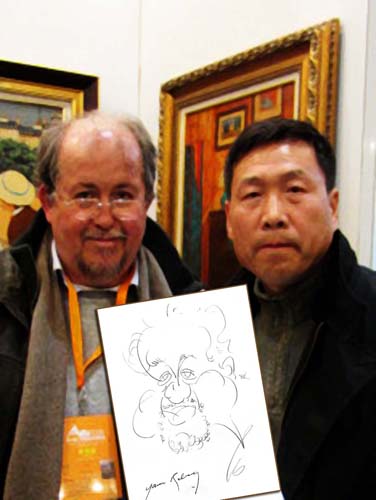 乔海旭给新印象派代表画家Yann Rebecq（彦那· 黑北客）画像