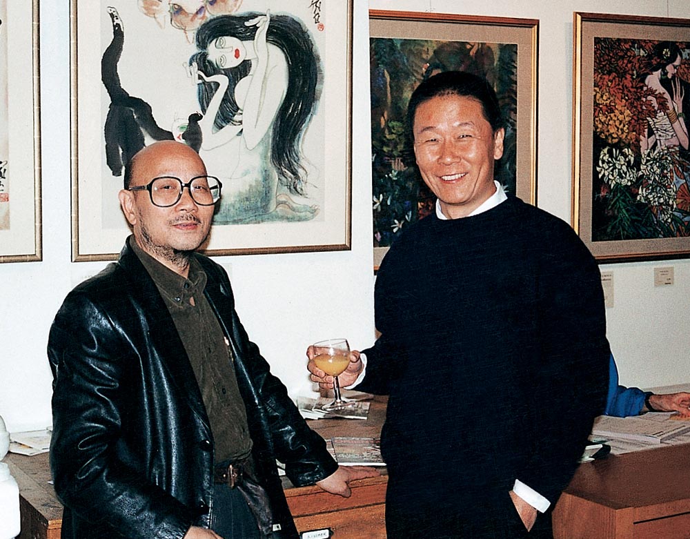 与磊磊在伦敦画廊
