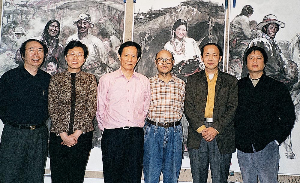 拜访广东画家的合影