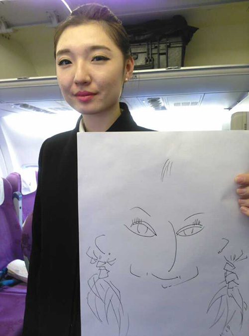乔海旭人物写生  空姐