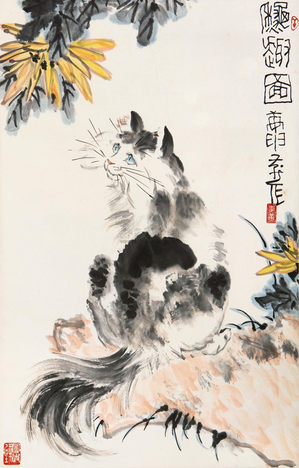 李燕 庚申(1980年)作 秋趣图 镜心