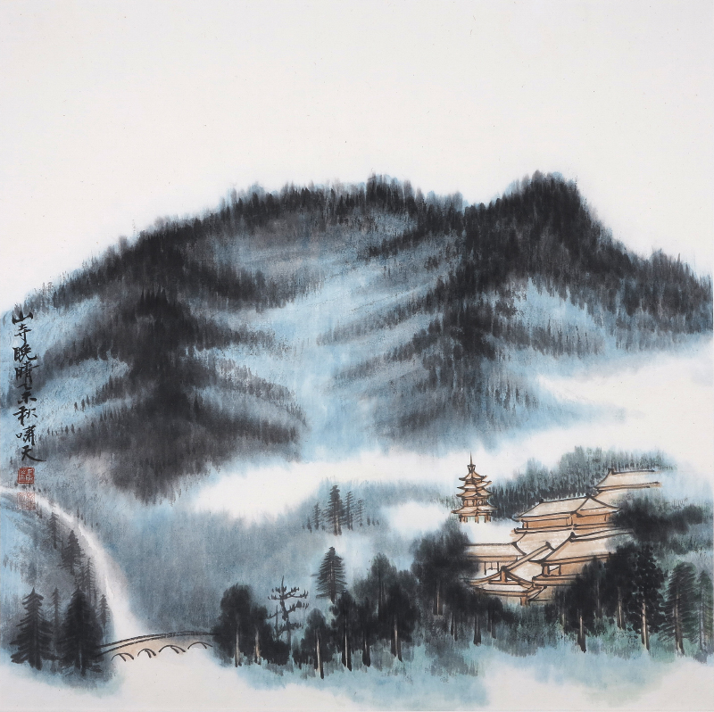 山寺晚晴