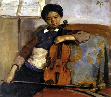 拿小提琴的女孩