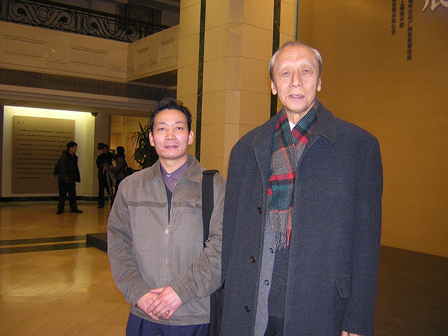 著名油画家詹建俊与孙嘉成画家2006年12月