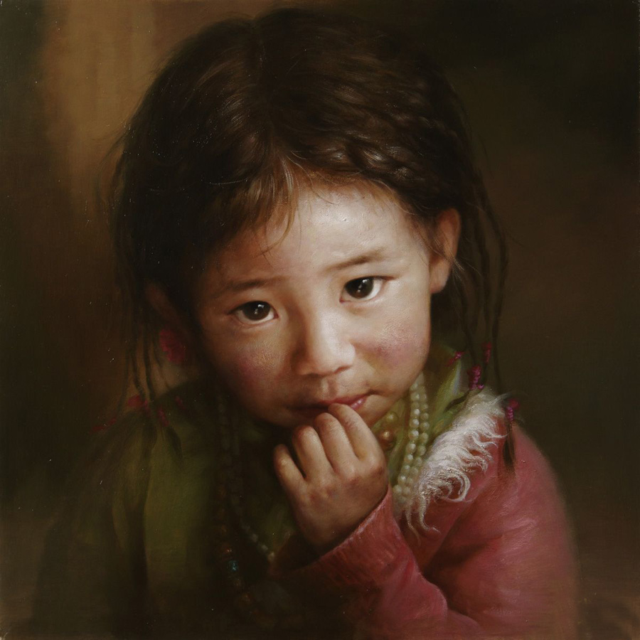 《西藏儿童组画2》