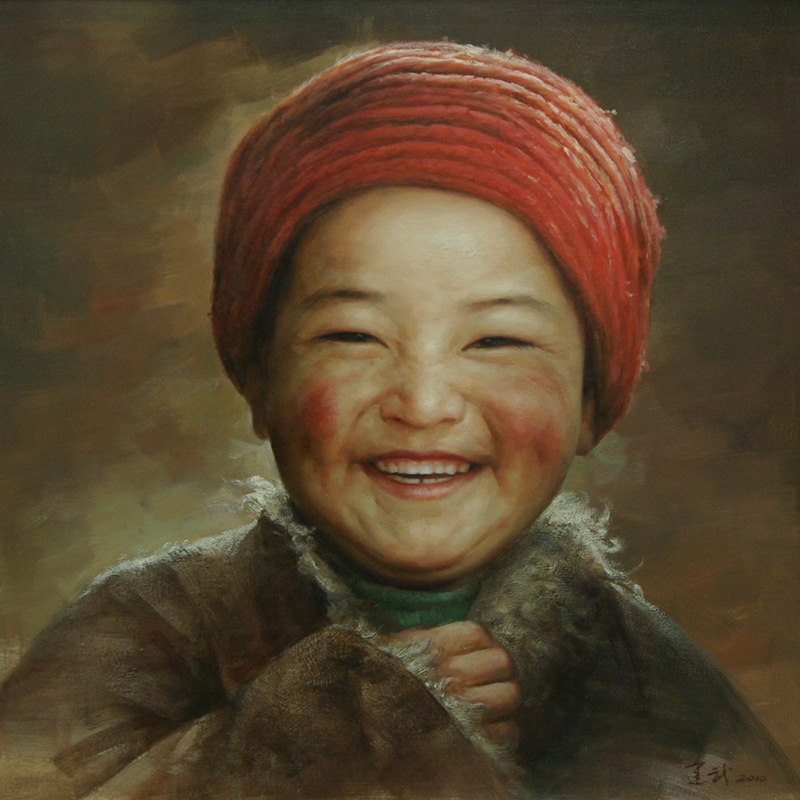 《西藏儿童组画5》