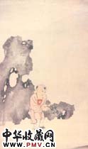 近现代陈少梅　童子折桂