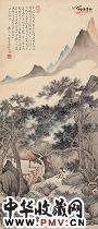 近现代吴琴木　坐听松风图