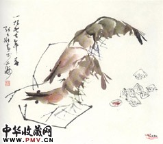近现代张大壮　对虾