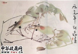 近现代张大壮　对虾