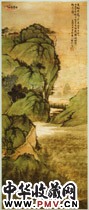 清林纾　青山白鹤图