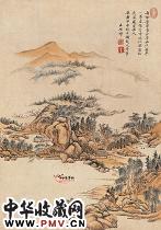 清王原祁 仿赵大年青绿山