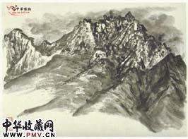 近现代赵望云    焦墨山水