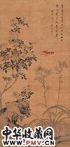 清蒋廷锡 花卉湖石
