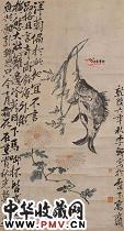 清李鱓 菊花鳜鱼
