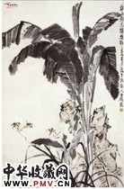 清李鱓　蕉石萱草图