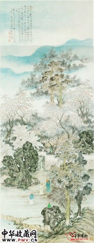 清钱杜 虞山草堂步月诗意图