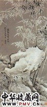 清高凤翰　雪景竹石图