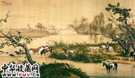 清郎世宁　百骏图