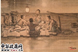 清郎世宁　羊城夜市图画面五