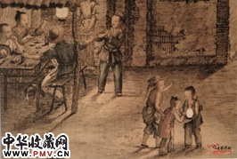 清郎世宁　羊城夜市图画面三