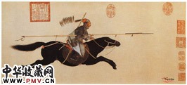 清郎世宁　阿玉锡持矛图