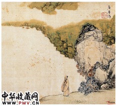 清居廉　山水四屏之三