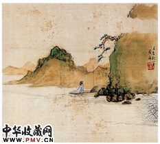 清居廉　山水四屏之二
