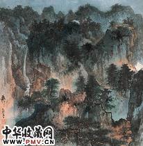 近现代谢稚柳　夏山雨霁图