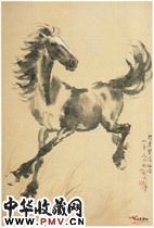 近现代徐悲鸿　奔马