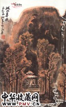 近现代李可染　枫林暮晚