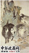 清任颐　三羊开泰图