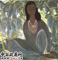 近现代林风眠　花阴下