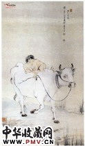 近现代张大千　牧童年图