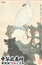 近现代刘旦宅　白鹰墨犬