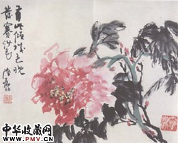 近现代陆抑非　牡丹