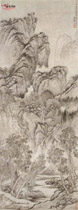 清禹之鼎　仿王蒙山水图轴