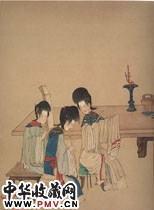 清禹之鼎　女乐图卷  （部分）