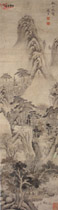 明赵左　溪山秋霭图轴