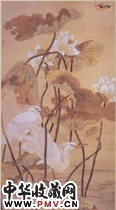 近现代陈之佛　荷花白鹭