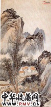 近现代刘子久　山水图轴