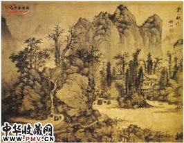 明谢时臣　溪山秋晚图