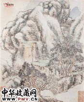 清程庭鹭　山水图轴（之一）