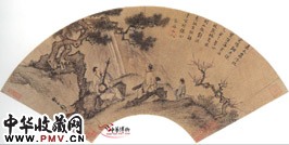 明周臣　山水人物扇面册（二）