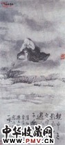 清汪士慎　镜影水月图