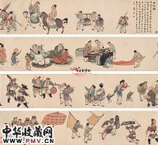 明张翀 春社图